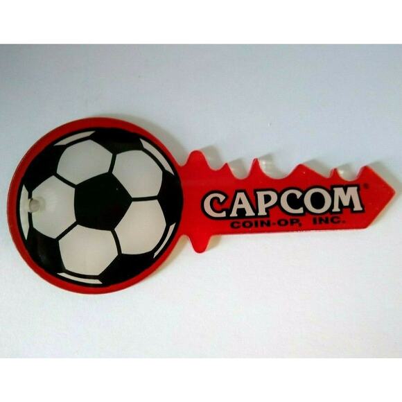 Flipper Football Pinball Machine Plastic Keychain Original 1996 UNUSED Red - Picture 1 of 4